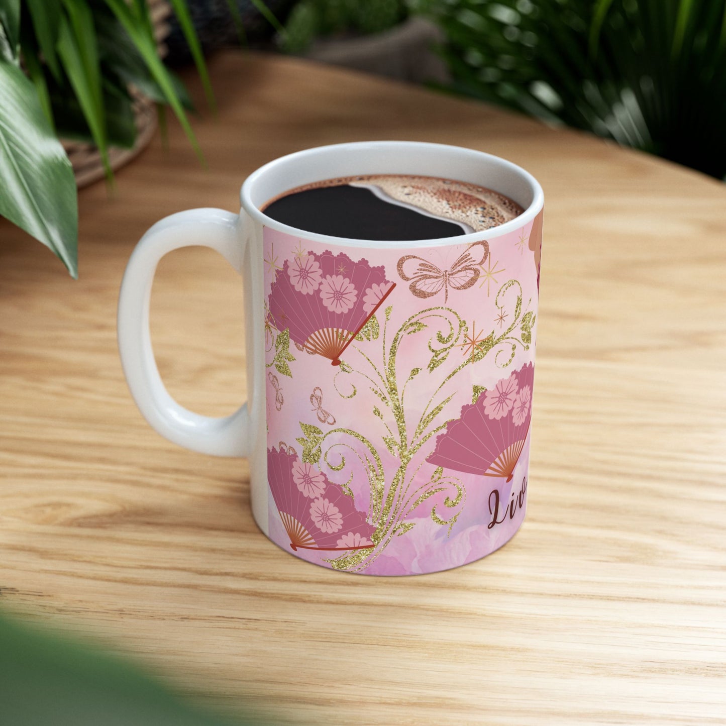 Sip and Celebrate | 'Live Fully' Inspirational Ceramic Mug (11oz)
