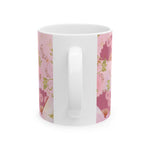 Sip and Celebrate | 'Live Fully' Pink Floral Ceramic Mug (11oz)