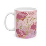 Sip and Celebrate | 'Live Fully' Pink Floral Ceramic Mug (11oz)