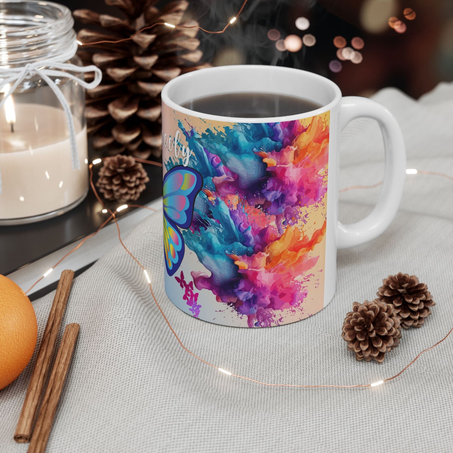 Sip and Elevate | 'Flow Freely' Inspirational Ceramic Mug (11 oz)