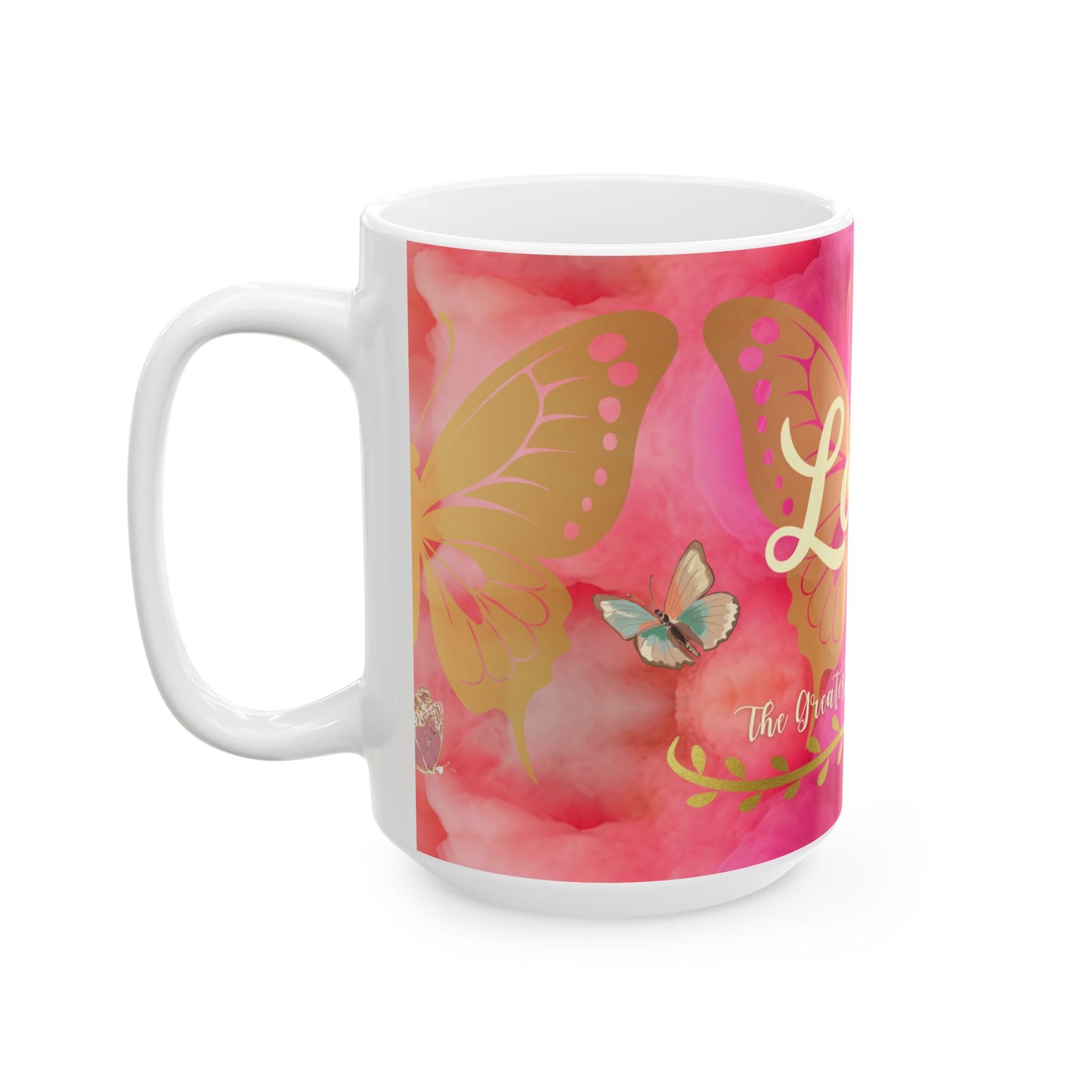 Sip and Embrace | 'Love is the Greatest Reward to Self' Inspirational Ceramic Mug (15 oz)