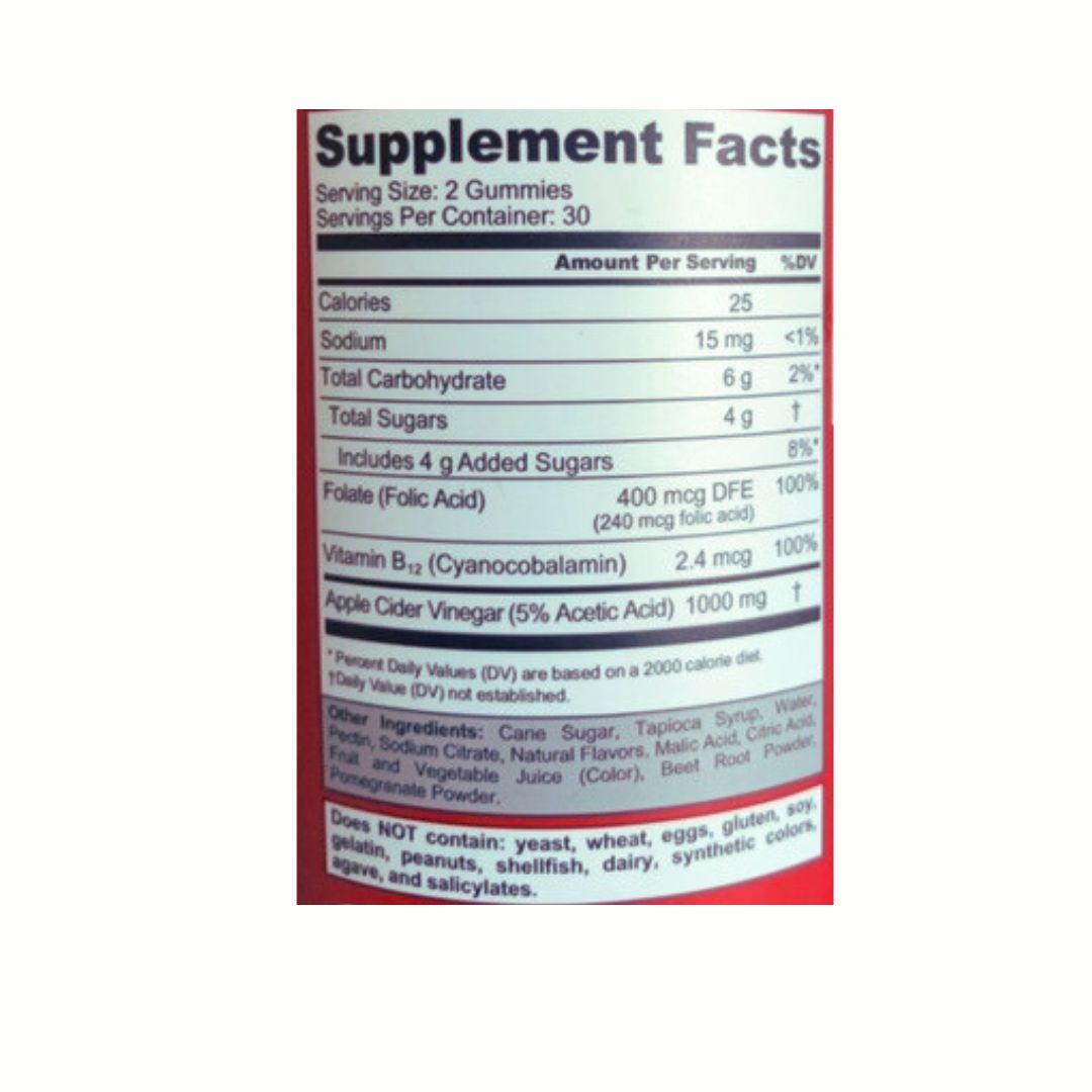 apple cider vinegar nutrition facts